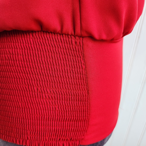 WHITE HOUSE BLACK MARKET WHBM Red Sleeveless Tank TOP Sleveless Blouse XXS - Picture 6 of 13